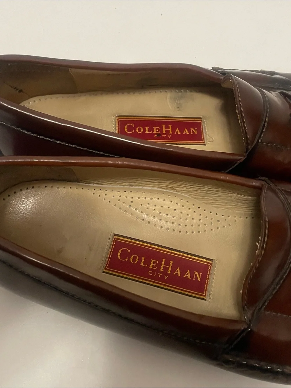 Vintage Cole Haan City 3508 Brown Leather Pinch Tassel Loafers Size 10 D